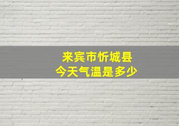 来宾市忻城县今天气温是多少