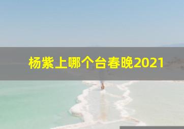 杨紫上哪个台春晚2021