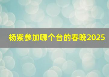 杨紫参加哪个台的春晚2025