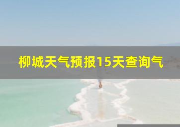 柳城天气预报15天查询气