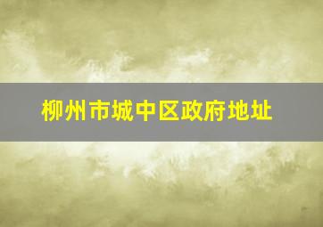 柳州市城中区政府地址