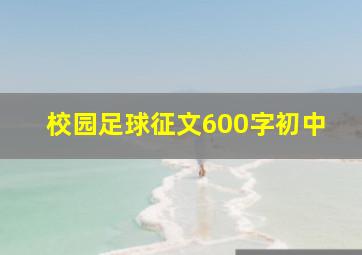 校园足球征文600字初中