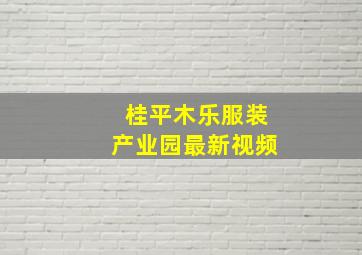 桂平木乐服装产业园最新视频