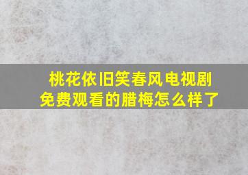 桃花依旧笑春风电视剧免费观看的腊梅怎么样了