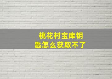 桃花村宝库钥匙怎么获取不了