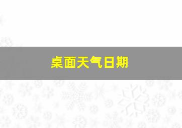 桌面天气日期