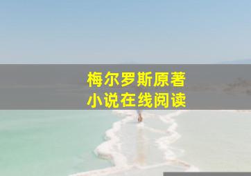 梅尔罗斯原著小说在线阅读