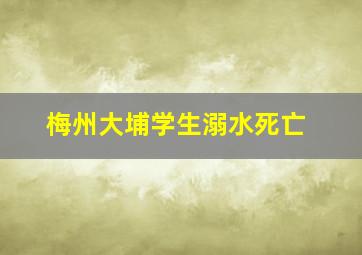 梅州大埔学生溺水死亡