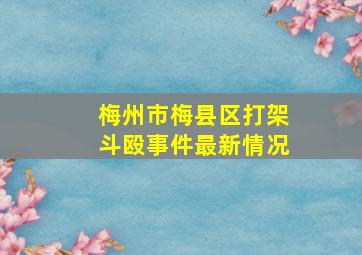 梅州市梅县区打架斗殴事件最新情况