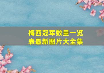 梅西冠军数量一览表最新图片大全集