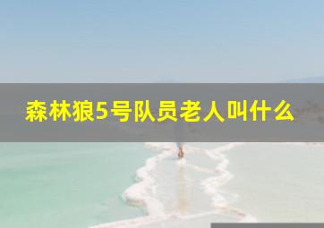 森林狼5号队员老人叫什么