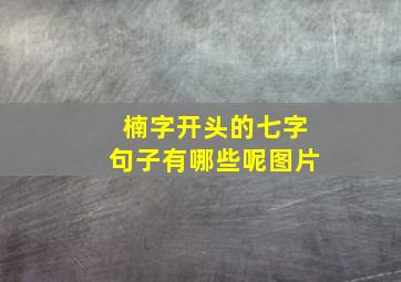 楠字开头的七字句子有哪些呢图片