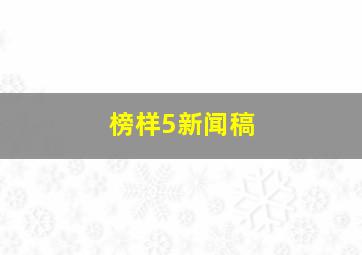 榜样5新闻稿