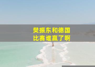 樊振东和德国比赛谁赢了啊