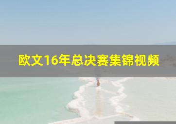 欧文16年总决赛集锦视频