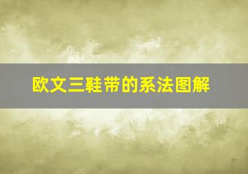 欧文三鞋带的系法图解