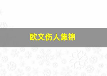 欧文伤人集锦