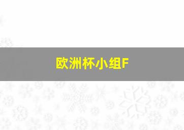 欧洲杯小组F