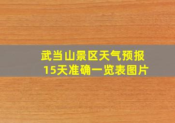 武当山景区天气预报15天准确一览表图片