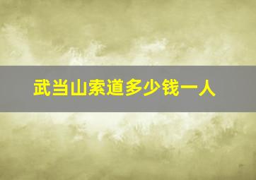 武当山索道多少钱一人