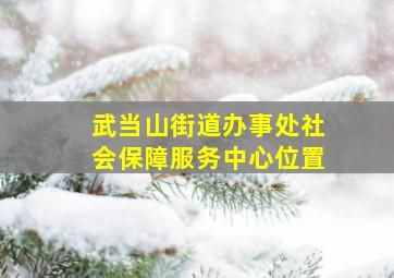 武当山街道办事处社会保障服务中心位置