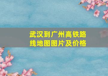 武汉到广州高铁路线地图图片及价格