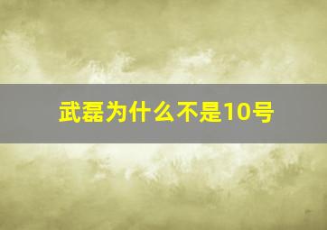 武磊为什么不是10号