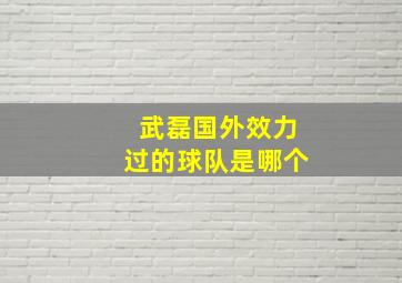 武磊国外效力过的球队是哪个