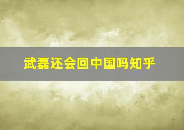 武磊还会回中国吗知乎