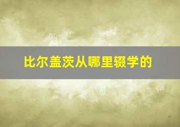 比尔盖茨从哪里辍学的