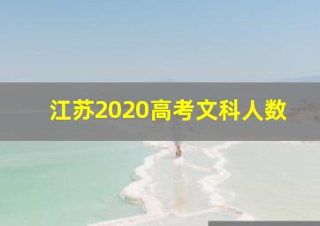 江苏2020高考文科人数