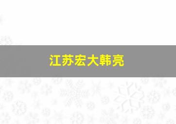 江苏宏大韩亮