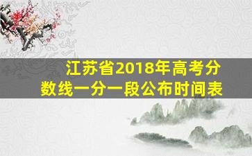 江苏省2018年高考分数线一分一段公布时间表