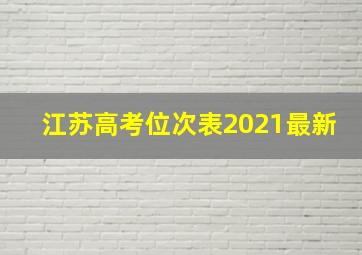 江苏高考位次表2021最新