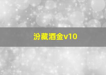 汾藏酒金v10