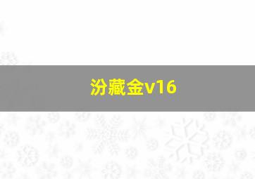 汾藏金v16