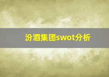 汾酒集团swot分析