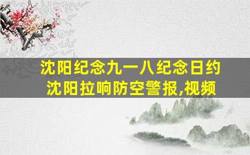 沈阳纪念九一八纪念日约沈阳拉响防空警报,视频