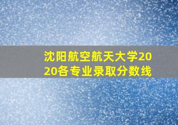 沈阳航空航天大学2020各专业录取分数线