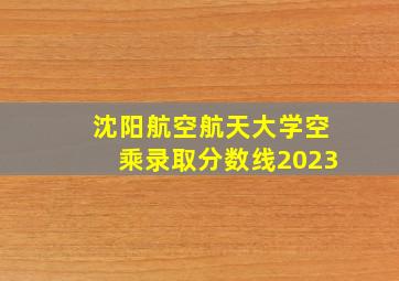 沈阳航空航天大学空乘录取分数线2023