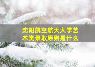 沈阳航空航天大学艺术类录取原则是什么