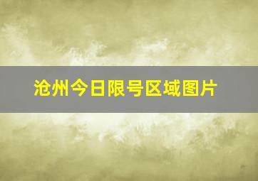 沧州今日限号区域图片