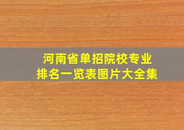 河南省单招院校专业排名一览表图片大全集