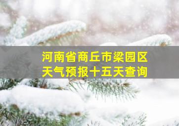 河南省商丘市梁园区天气预报十五天查询