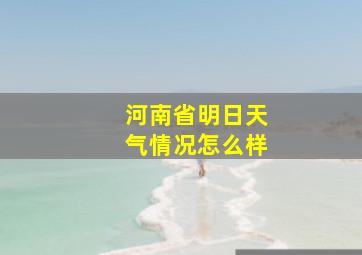 河南省明日天气情况怎么样