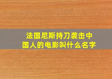 法国尼斯持刀袭击中国人的电影叫什么名字