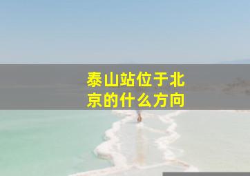 泰山站位于北京的什么方向