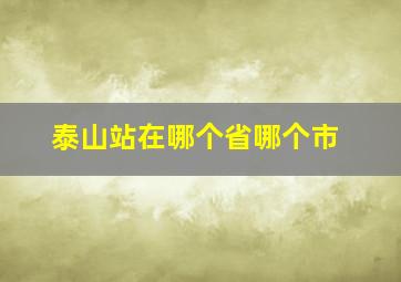 泰山站在哪个省哪个市