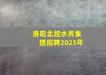 洛阳北控水务集团招聘2025年