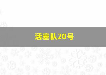 活塞队20号